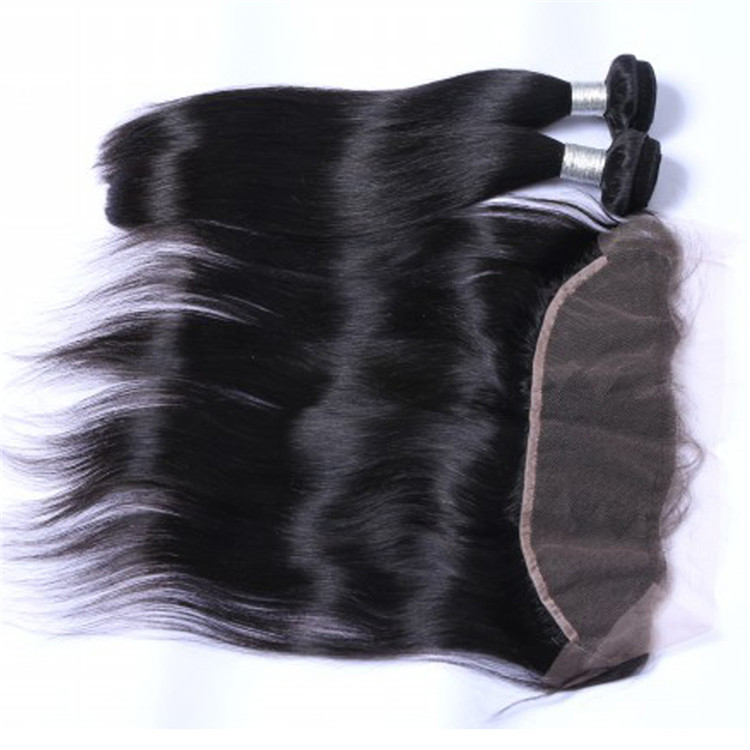 Best Lace Frontals 8-24 Inch Hair Natural Black 13*4 Frontal Brazilian Hair  LM415